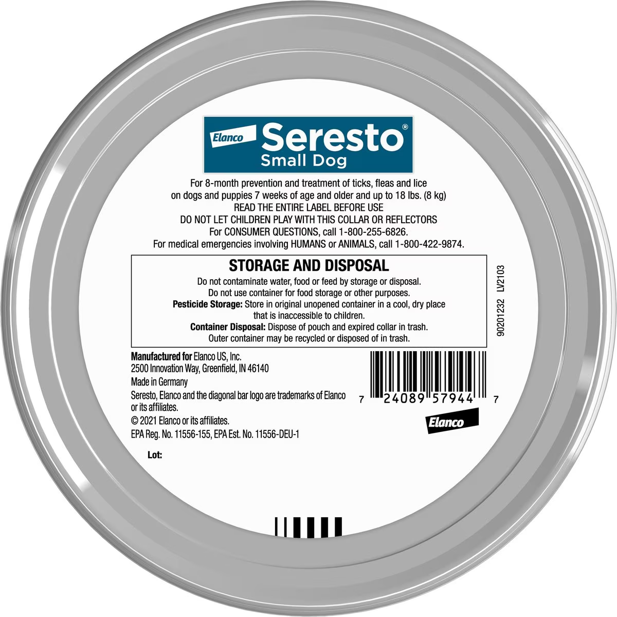 Seresto Flea & Tick Collar for Dogs, over 18-lbs,2 Collars(16-mos. supply)