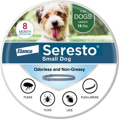 Seresto Flea & Tick Collar for Dogs, over 18-lbs,2 Collars(16-mos. supply)