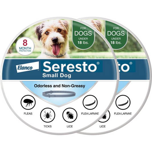 Seresto Flea & Tick Collar for Dogs, over 18-lbs,2 Collars(16-mos. supply)