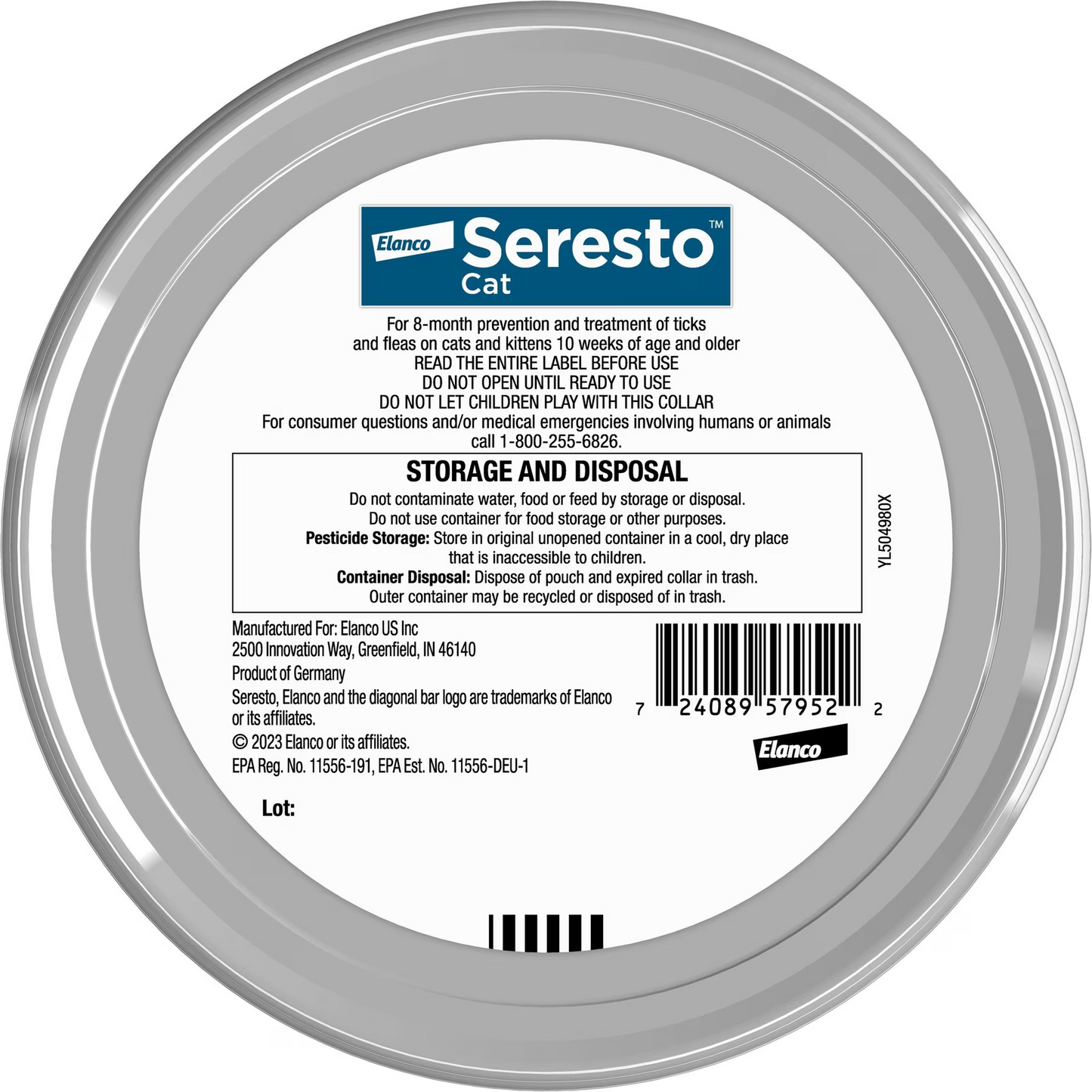 Seresto Flea & Tick Collar for Cats, 2 Collars(16-mos.supply)