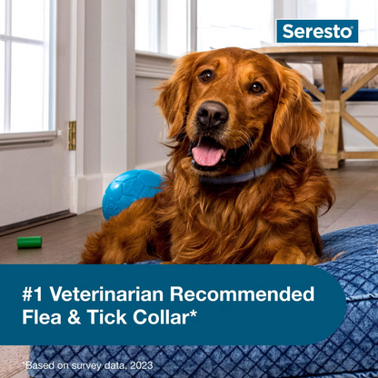 Seresto Flea & Tick Collar for Dogs, over 18-lbs,2 Collars(16-mos. supply)